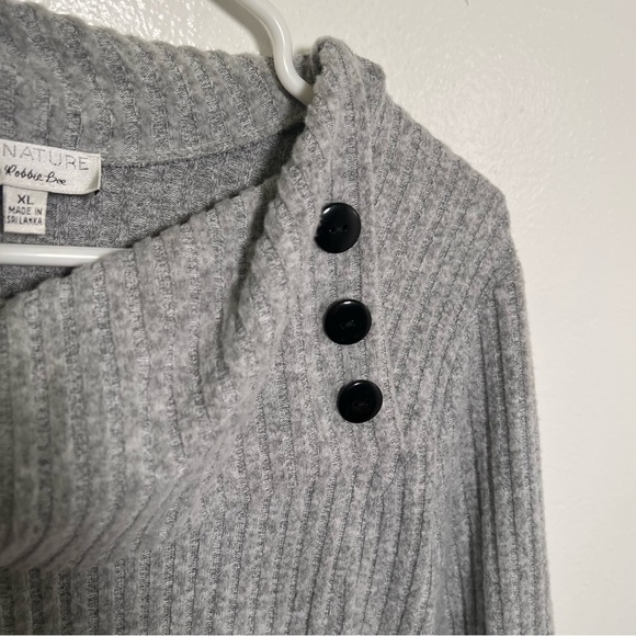 Signature by Robbie Bee Light Gray Cowl Neck Midi Dress - Picture 9 of 16